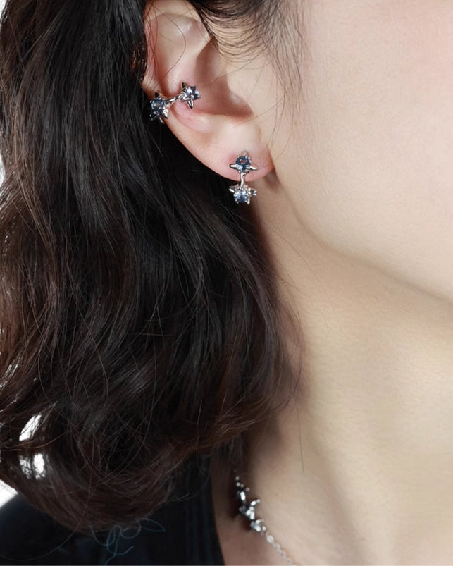 【OOMEOO】Star Fall Blue Small Earrings pg1718