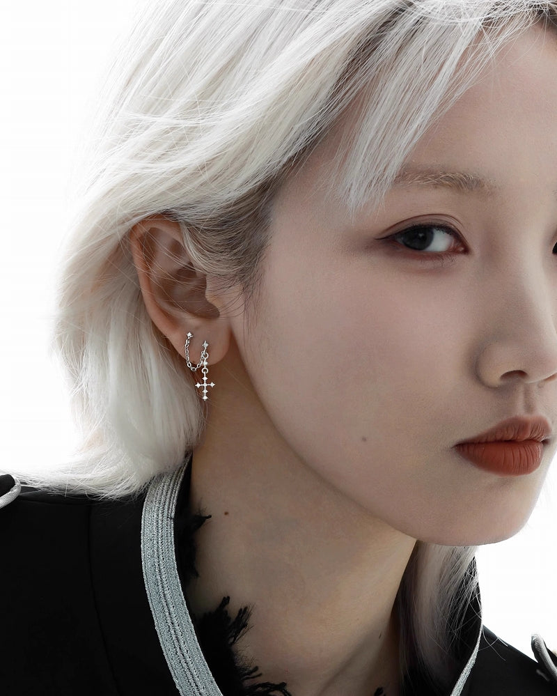 Cross Asymmetrical Earrings