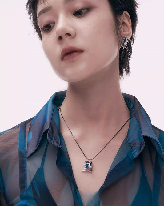 [OCTO VITA] Dark Erosion Rheology Simple Necklace pg534