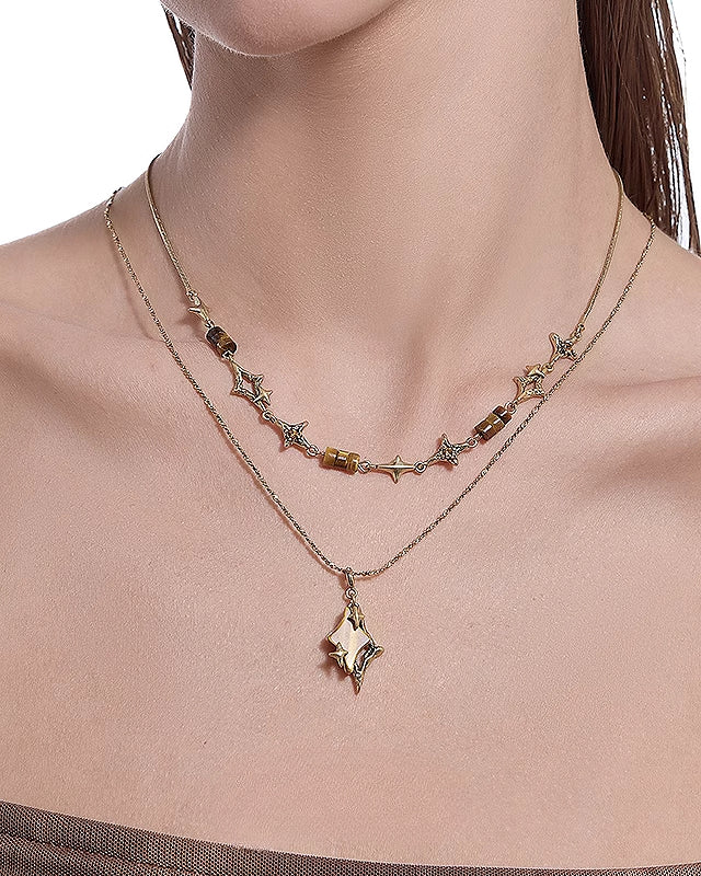 【MASW】Nostalgia Star Layer Necklace pg1307