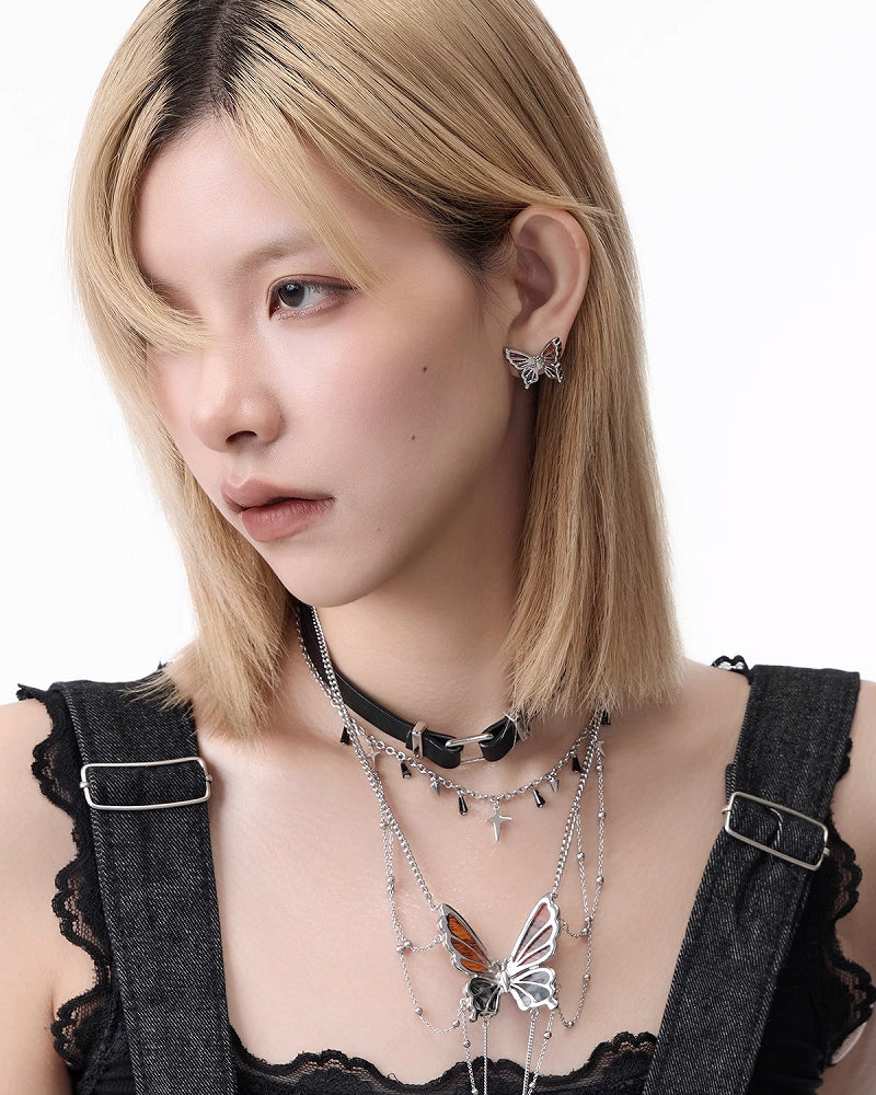 【SUMIYAKI】Three Dimensional Butterfly Earrings pg1897