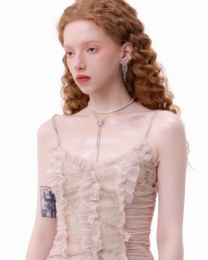 [SUMIYAKI] Butterfly Gummy Layer Necklace pg313