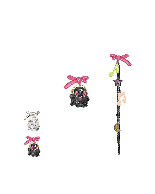 【MASW】Carnival Ghost Bow Earrings pg382