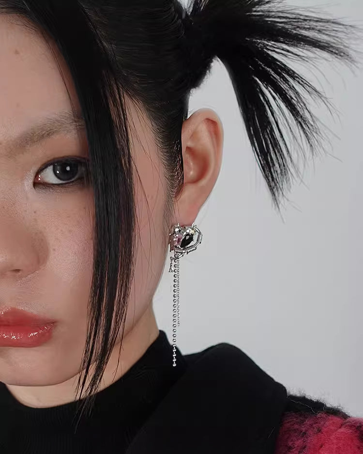 [OCTO VITA] Seal Heart Lock Love Cuff & Earrings pg1554