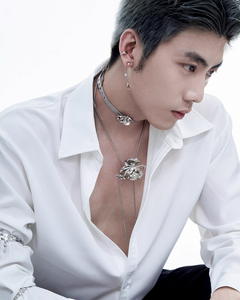 [1ST XULIE] Forbidden Rose Pull Necklace pg822