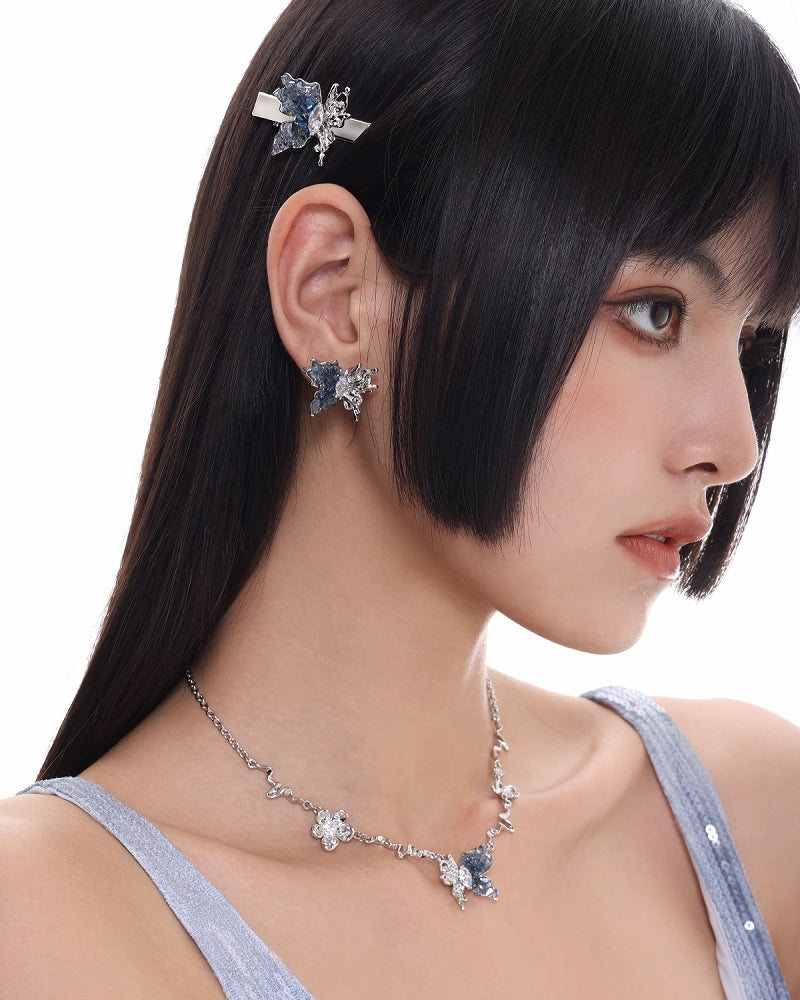 【SUMIYAKI】Galaxy Butterfly Hair Clip pg864