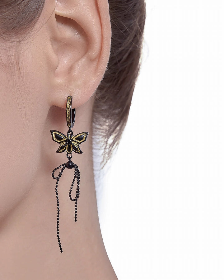 [MASW] Butterfly Dance Tassel Earrings pg303