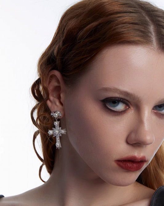 [OCTO VITA]Flame Song Cross Earrings pg752