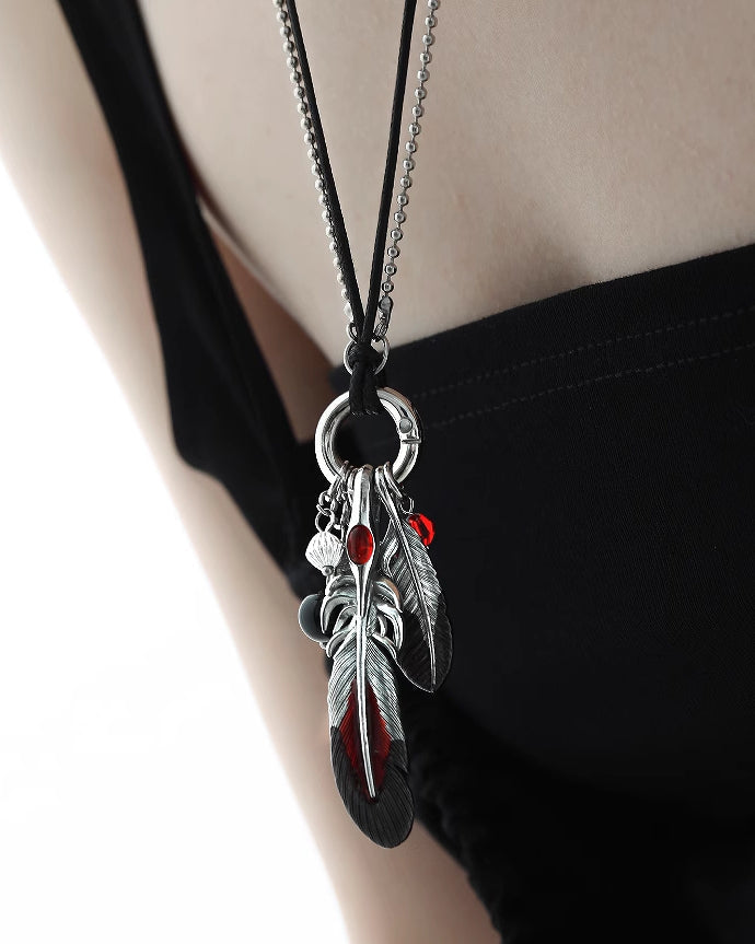 Floating Crane Keychain Necklace