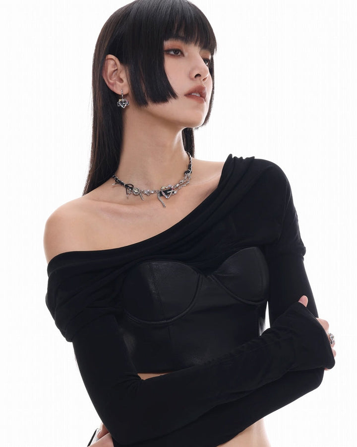 【SUMIYAKI】Punk Love Dark Black Earrings pg1408