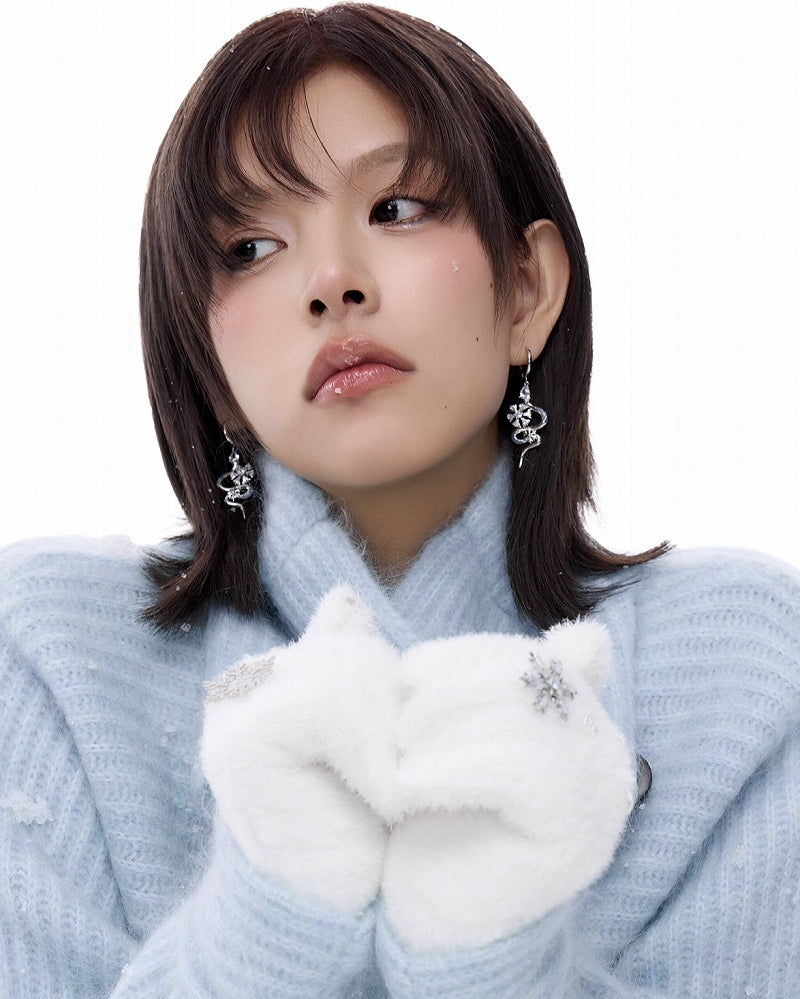 Snow Snake Earrings
