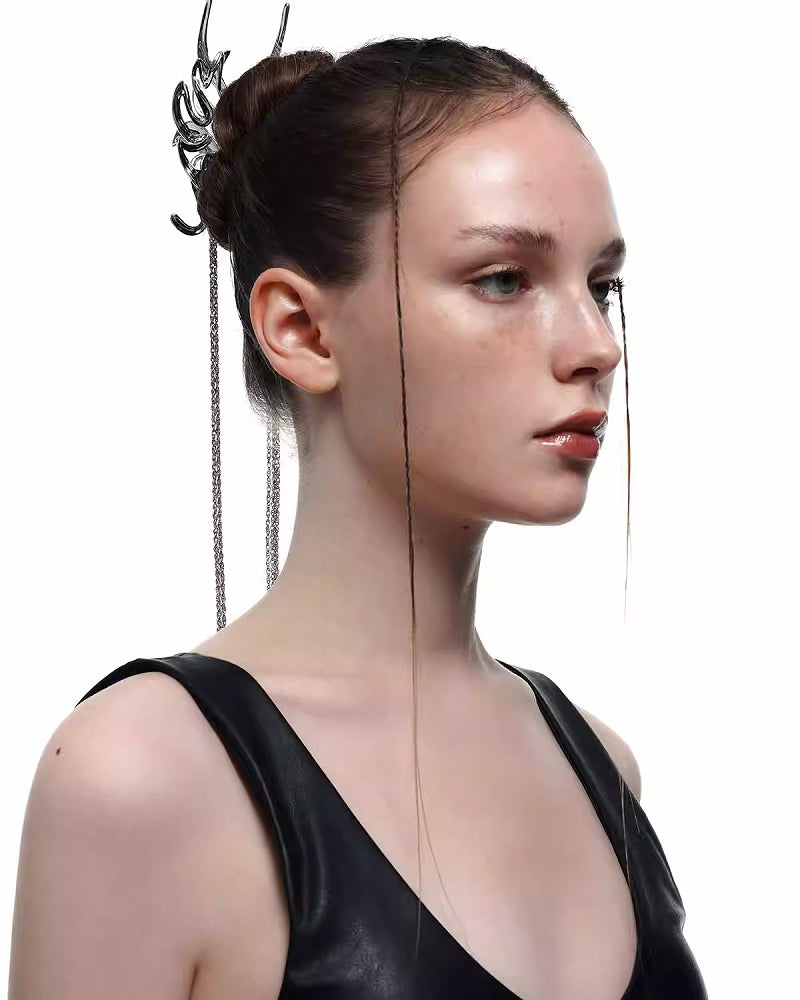 [BLACKHEAD] Dragon Tattoo Tassel Hair Clip pg623