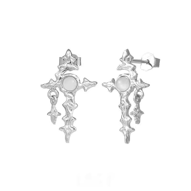 [Insomnia Artist] Star Blindness Cross Earrings pg1706