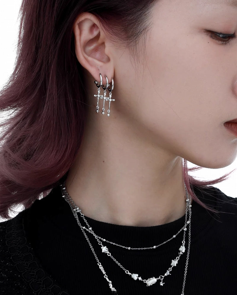 【1ST XULIE】Forbidden Cross Multi Earrings pg786