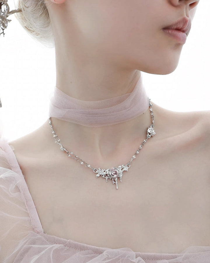 【1ST XULIE】Rose Thorn Layer Necklace pg1525