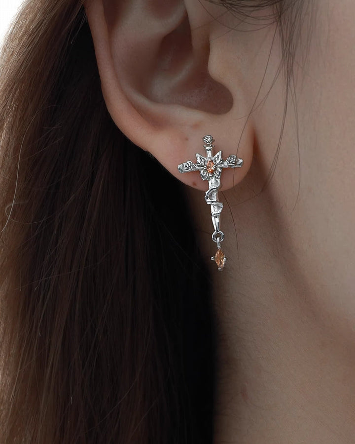 【1ST XULIE】Rebirth of Desolation Cross Earrings pg1452