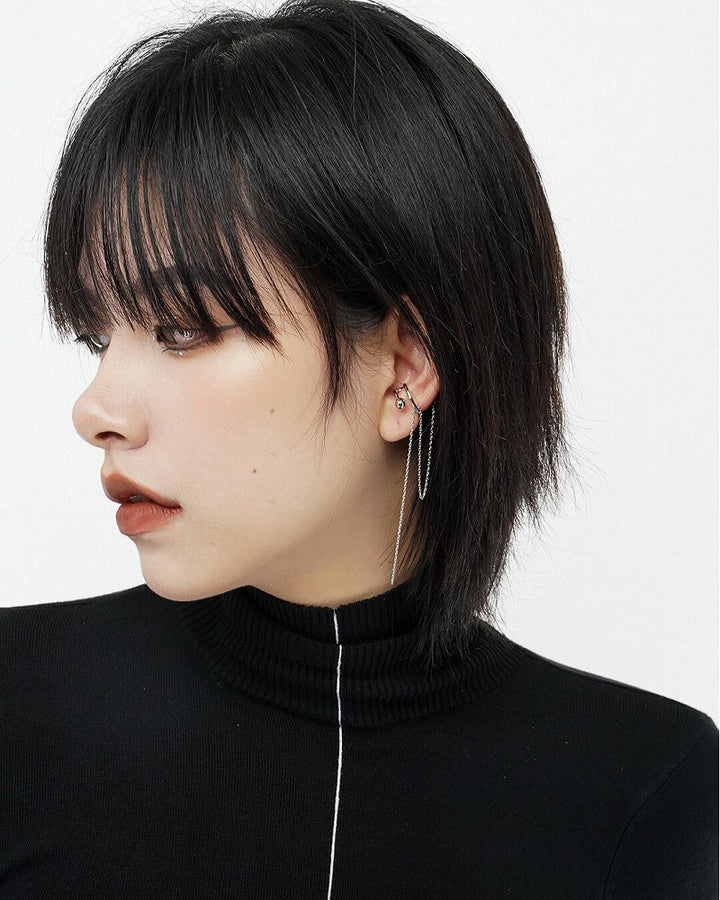 【SUMIYAKI】Long Ear Hanging Tassel Cuff pg1101