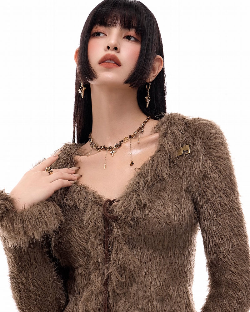 Yadan Tiger Eye Star Earrings 01