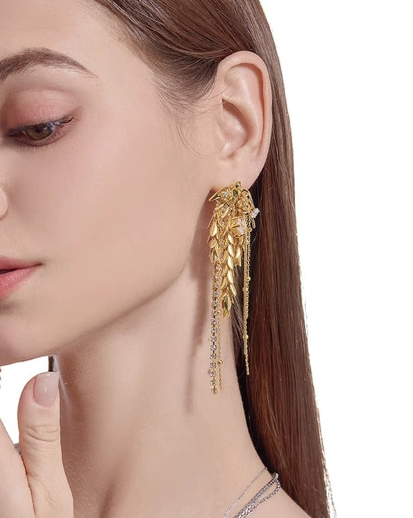 [MASW] Basic Bird Tassel Earrings pg114