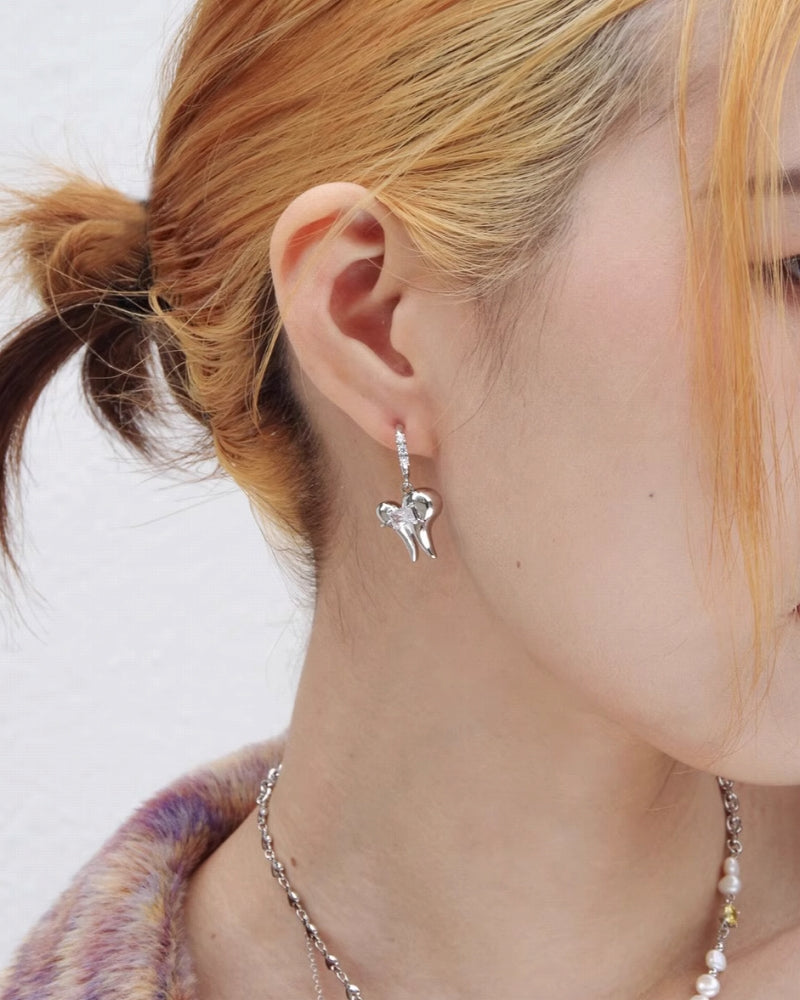 [Esak∞chi] Cool Teeth Love Asymmetrical Earrings pg451