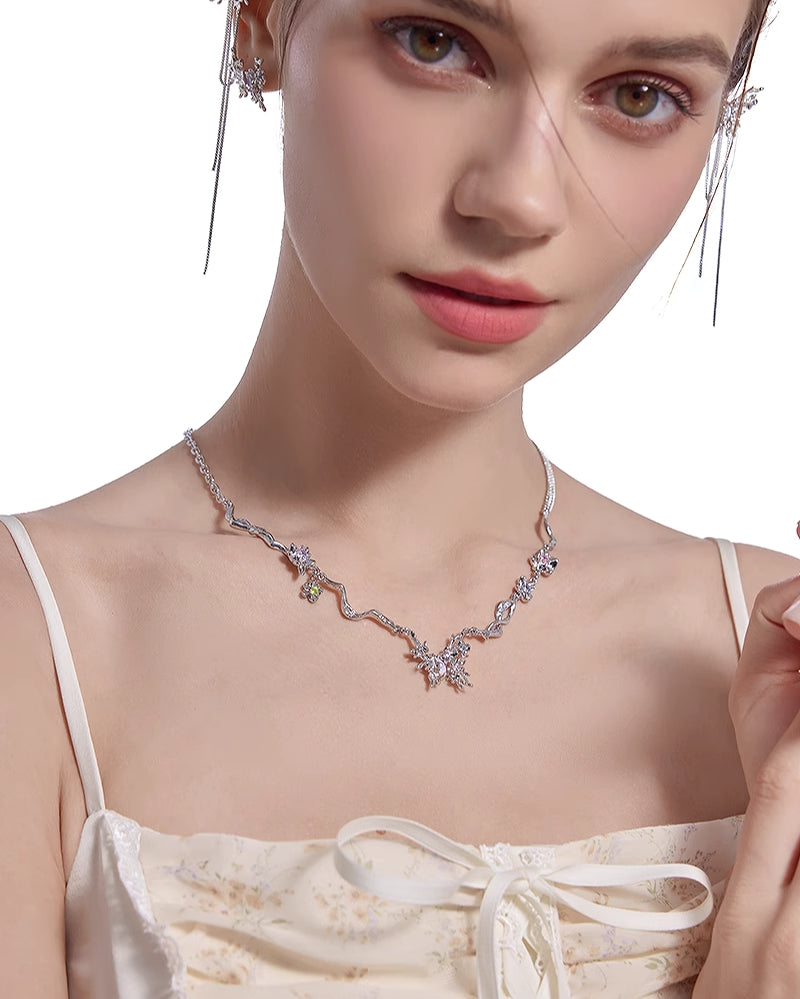 [MASW] Butterfly Dance Flower Necklace pg278