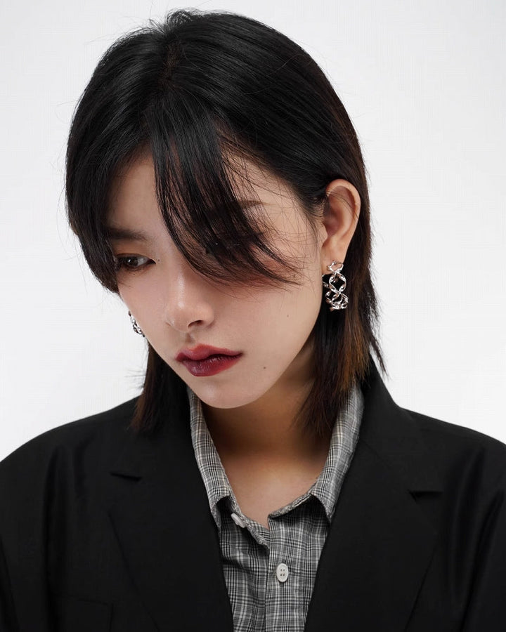 【SUMIYAKI】Circle Double Helix Earrings pg431