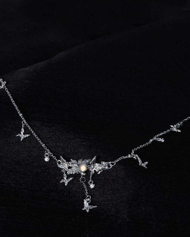 [1ST XULIE] Fog Butterfly Forest Necklace pg782