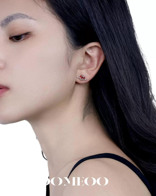 Love Heart Silver Earrings