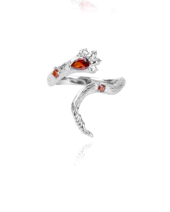 [OOMEOO] Red Double Gryffindor Lion Ring pg1456
