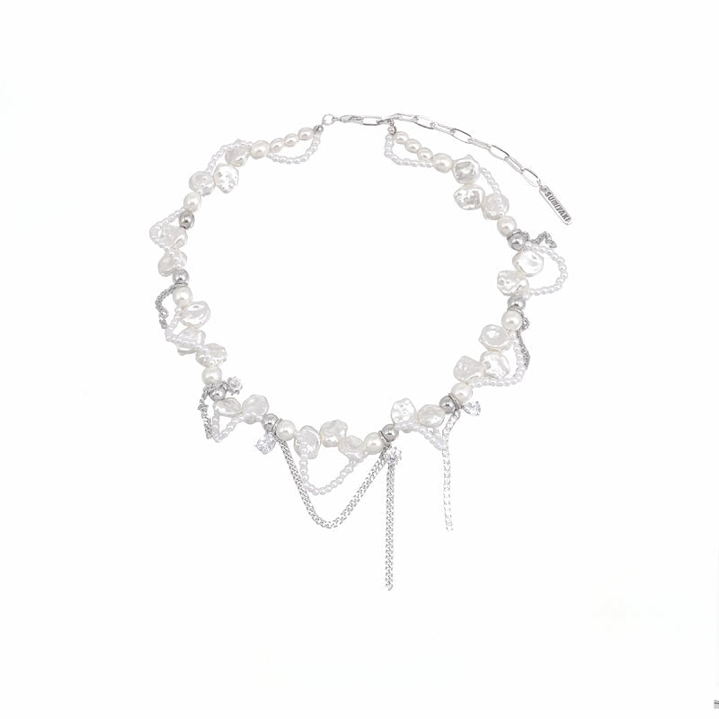 【SUMIYAKI】Hand-beaded Baroque Winding Choker pg967