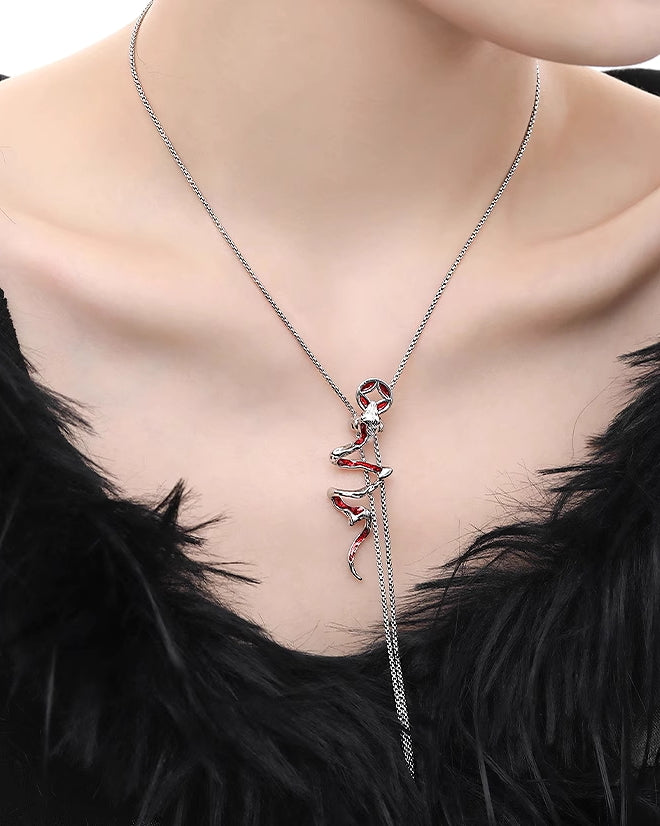 Red Snake Necklace