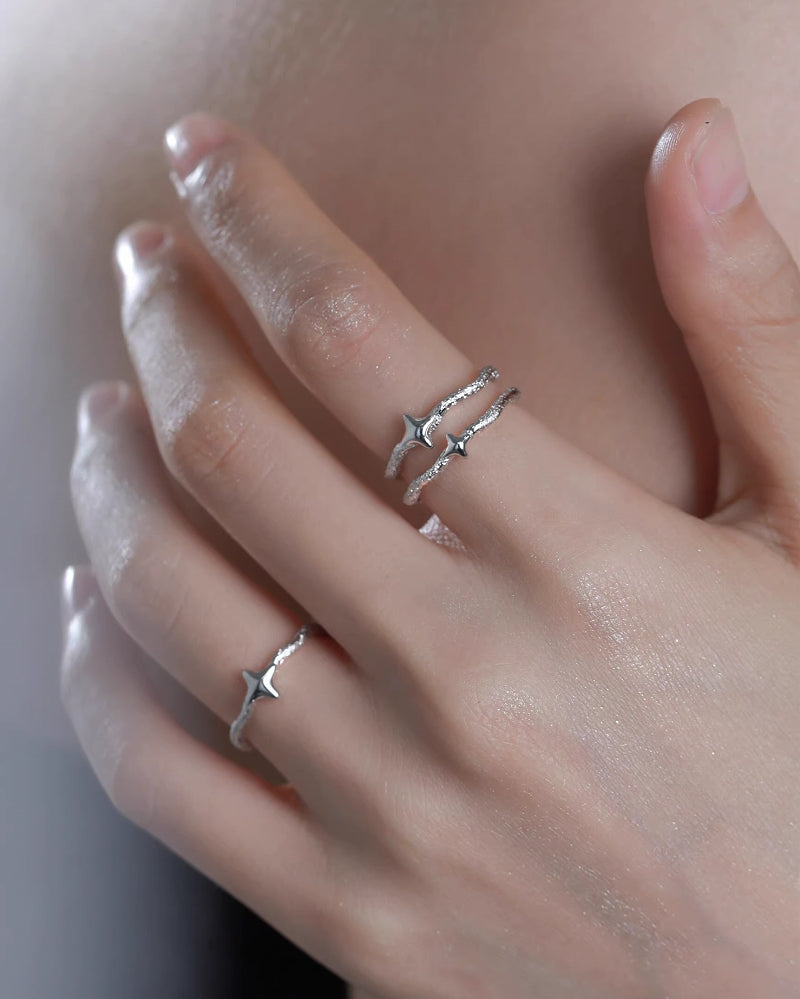 【1ST XULIE】Four Pointed Star Ring pg846