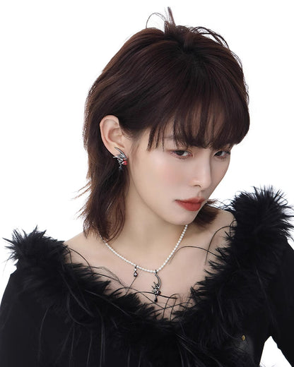 Black Bat Wing Earrings 02