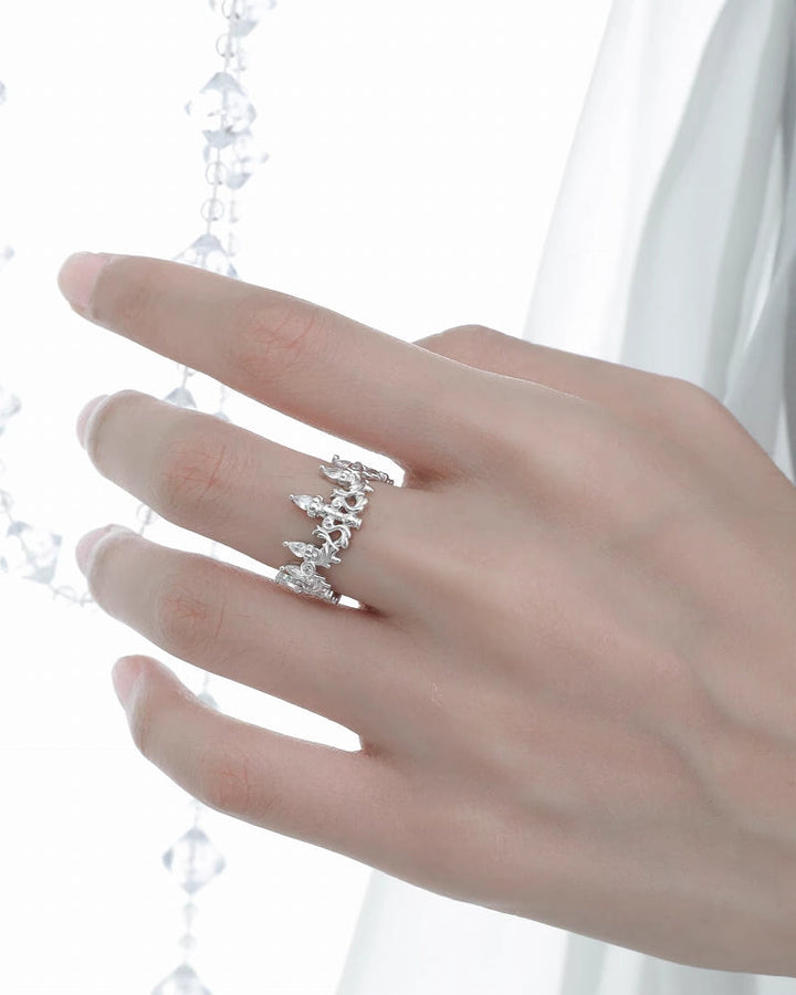 [1ST XULIE]Crystal Chandelier Crown Ring pg488