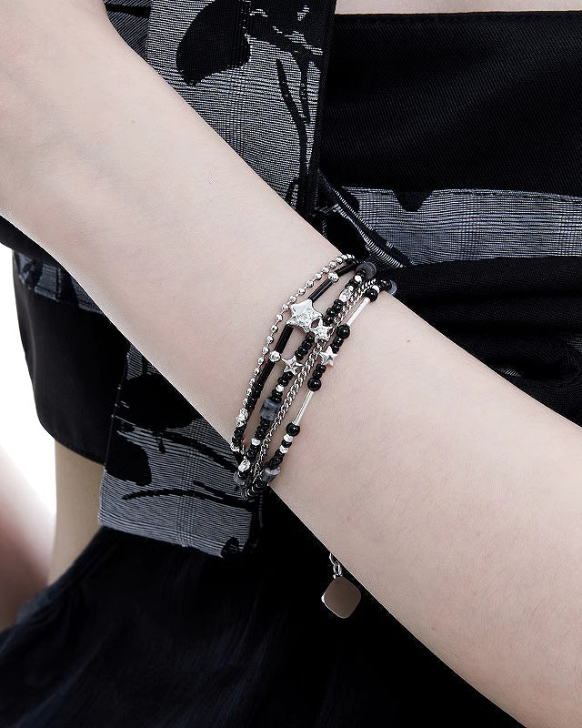 [1ST XULIE] Star Beaded Layered Bracelet pg1704