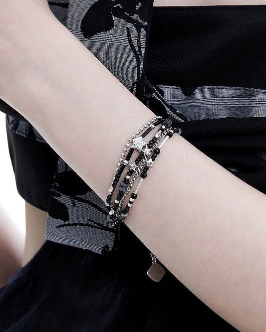 [1ST XULIE] Star Beaded Layered Bracelet pg1704