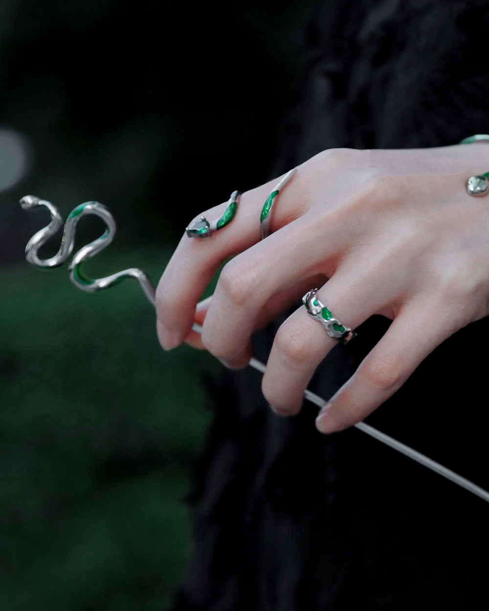 【1ST XULIE】Green Snake Ring03 pg955