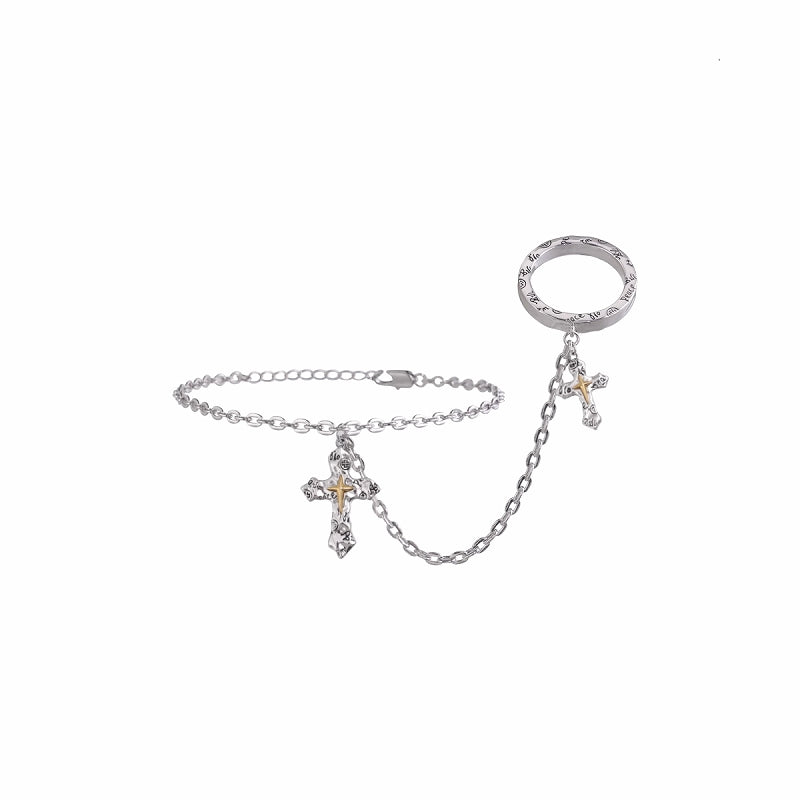 [SUMIYAKI] Graffiti Cross Bracelet & Ring pg929