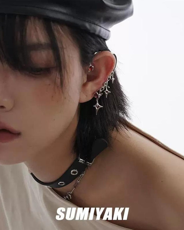 Star-Shaped Clip-On Earrings