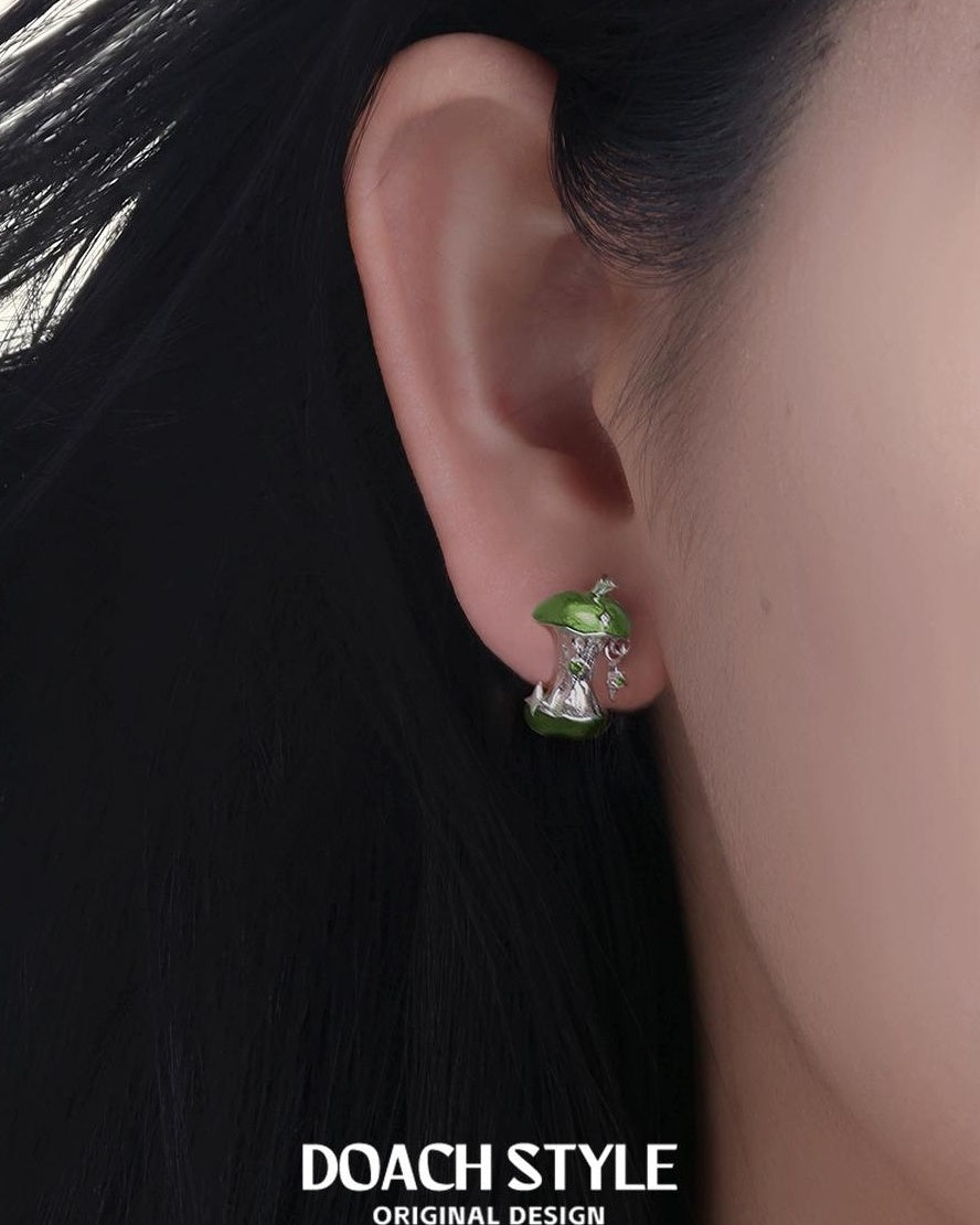 Chic Apple Core Earrings