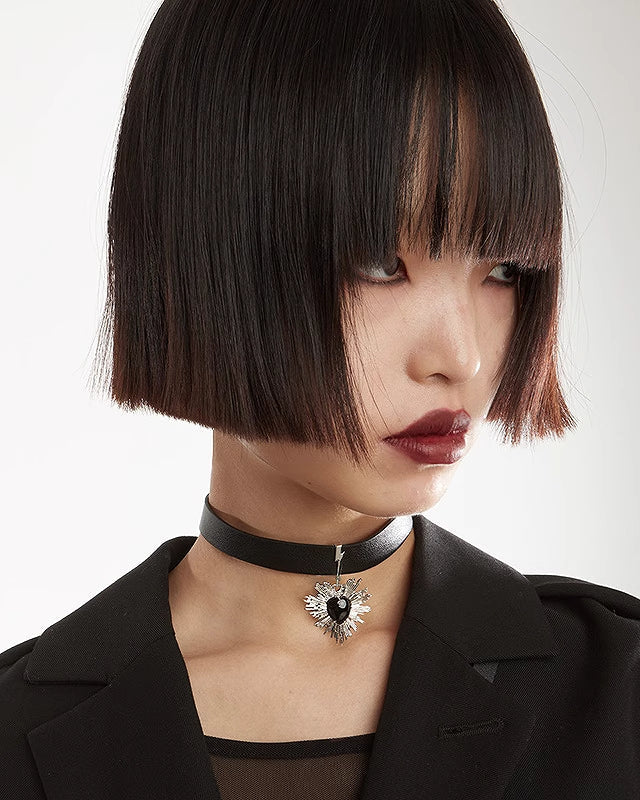 【Hard Candy】Lightning Sacred Heart Leather Choker pg1081