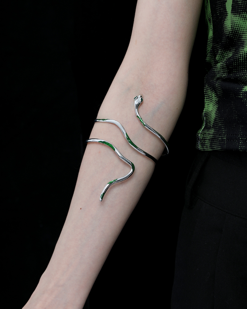 [1ST XULIE] Green Snake Arm Bracelet pg945
