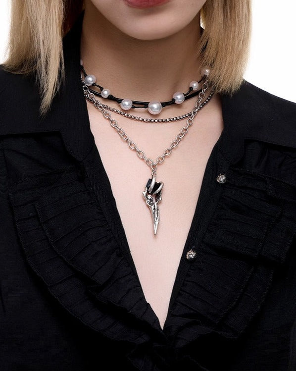 [SUMIYAKI] Fang Layer Necklace pg741