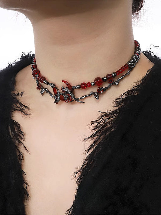 Snake Dance Rose Choker &amp; Necklace