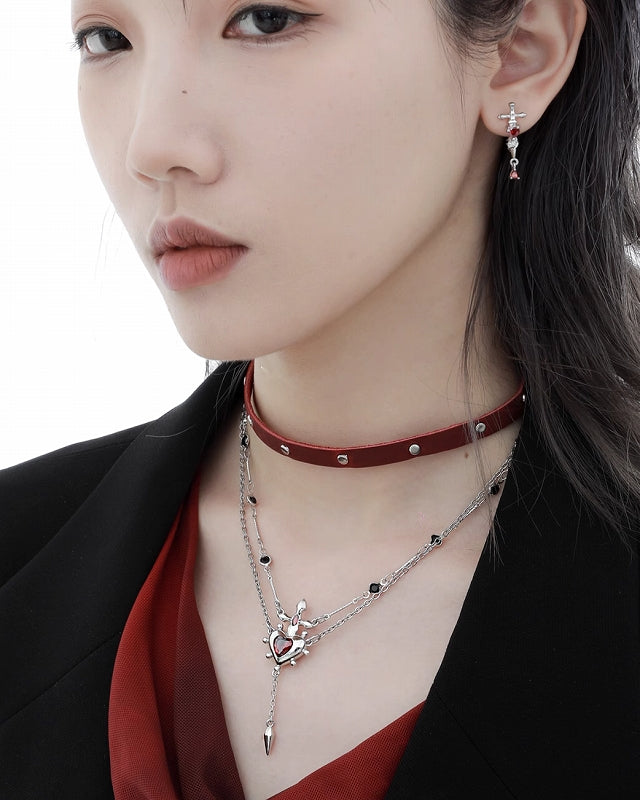 [1ST XULIE] Forbidden Love Choker and Necklace pg790
