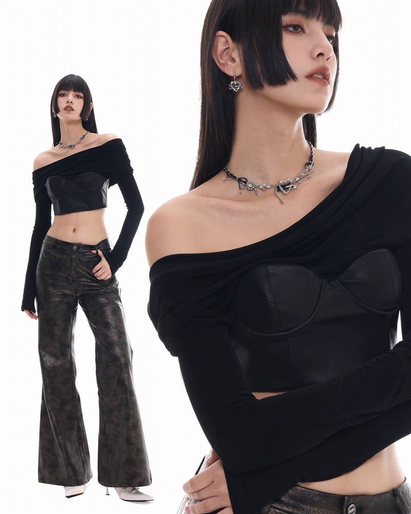 [SUMIYAKI] Punk Love Leather Necklace pg1409