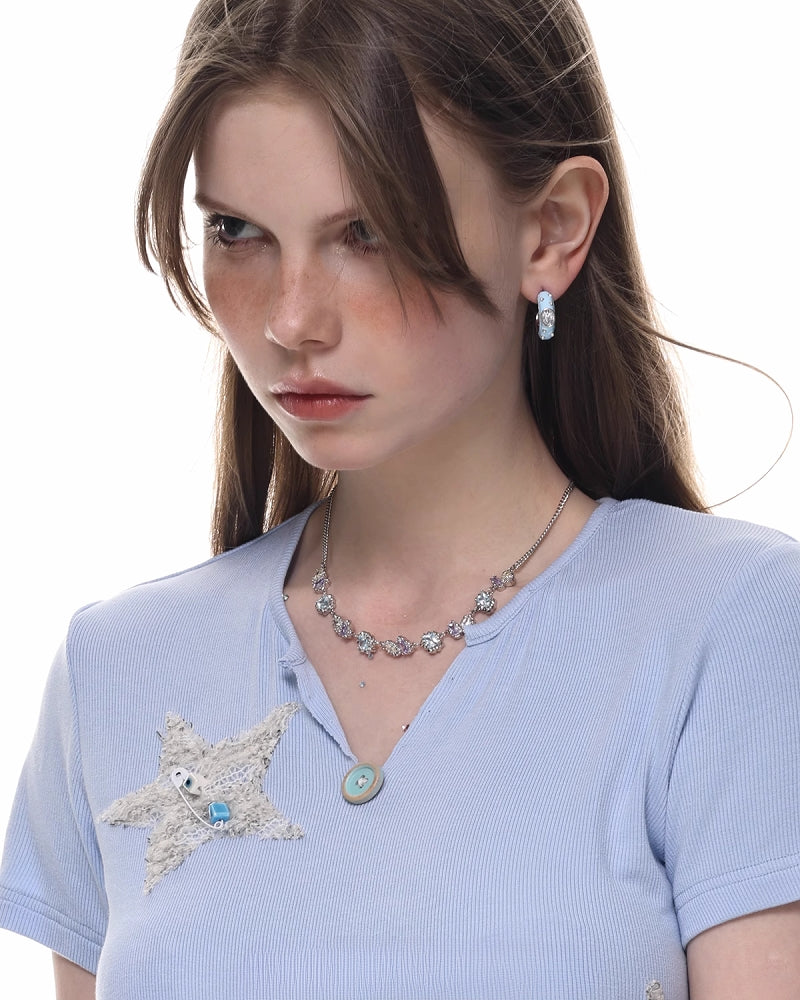 [SUMIYAKI] Jellybean Purple Blue Dopamine Necklace pg1034