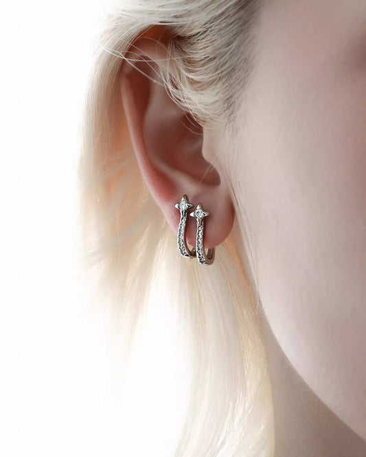 Four-Pointed Star Earrings