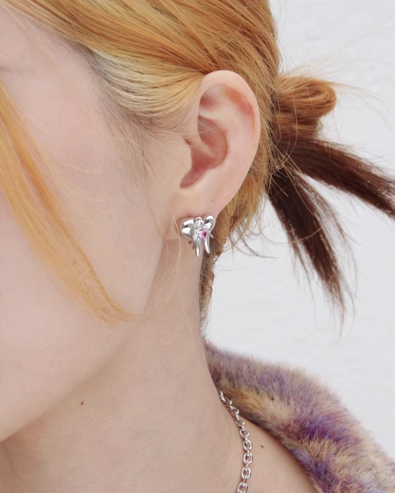 [Esak∞chi] Cool Teeth Love Asymmetrical Earrings pg451