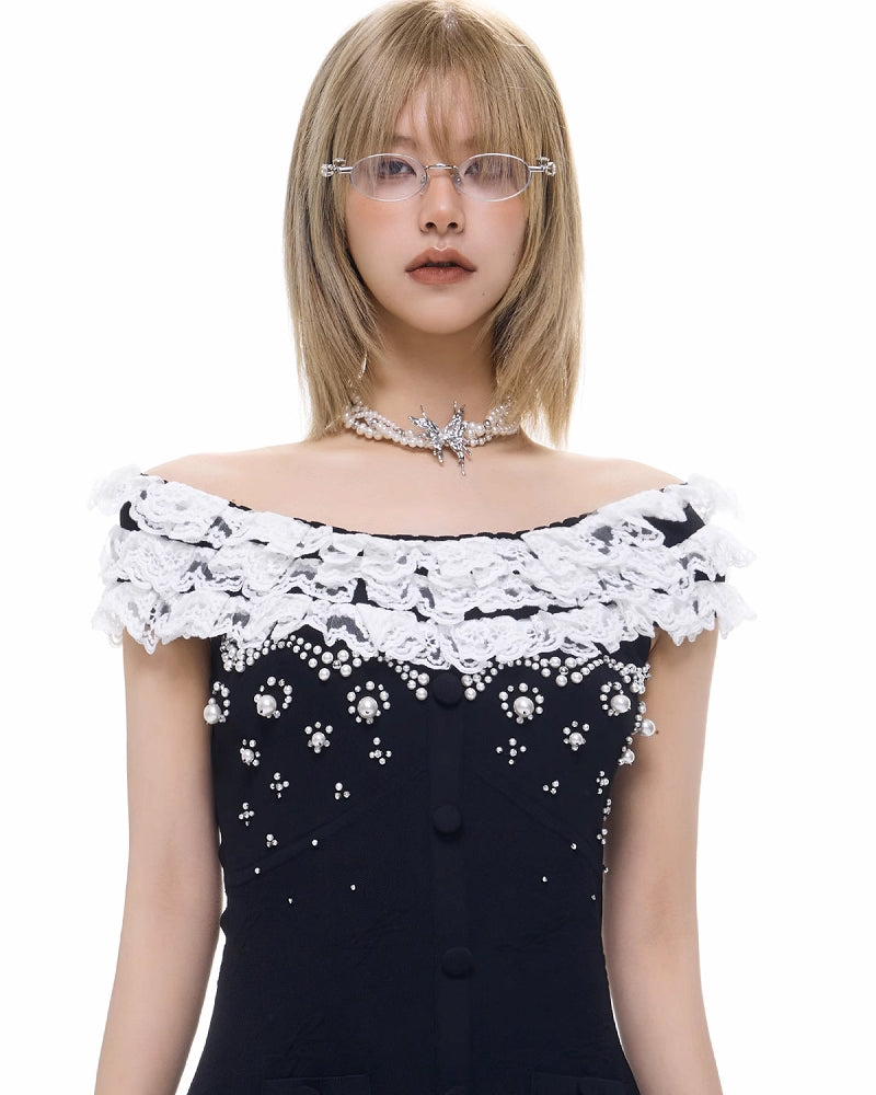 [SUMIYAKI]Biochemical Butterfly Pearl Necklace pg152